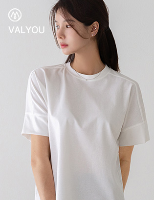 [valyou] Light Simple Incision T-Shirt Korea