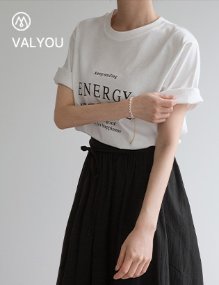 [valyou] Times Lettering Short-sleeved T-shirt Korea