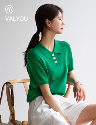 [valyou] Soft Collar Short-sleeve Knitwear Korea