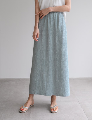 Wrinkle Back Slit Skirt Korea