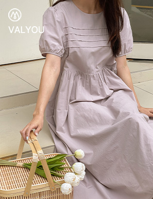 [valyou] Mary Pintuck Puff Dress Korea