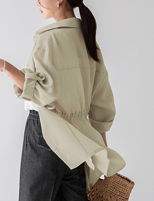 Roll-Up String Half Jacket Korea