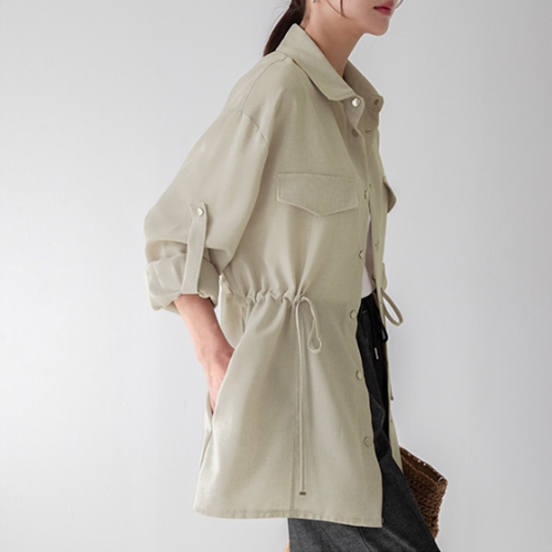 Roll-Up String Half Jacket