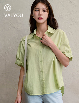 [valyou] Light Rollup Short-sleeve Shirt Korea