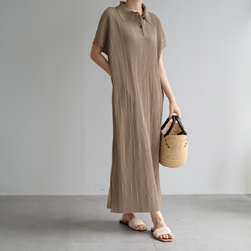 Collar Pleats Dress