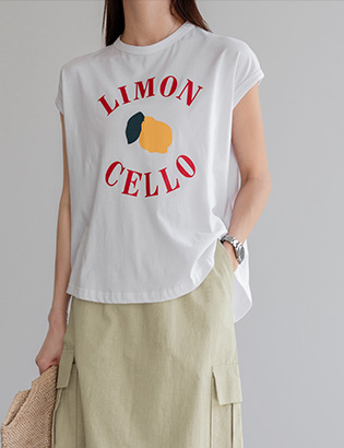 Pebble Cool Spandex Cap Sleeve T-shirt Korea