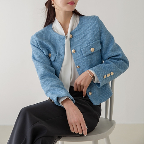 Melow Gold Button Tweed Jacket