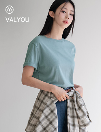 [valyou] Basic slit modal T-shirt (Short-sleeve) Korea