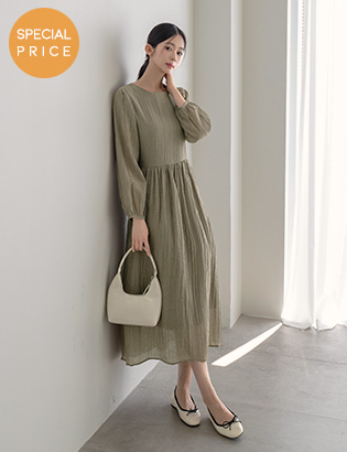 [Planning] Sarah Wrinkle Waist Strap Dress Korea