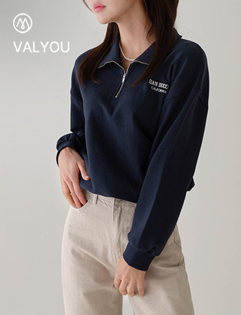 [valyou] San Diego Semi-Jipup sweatshirt Korea