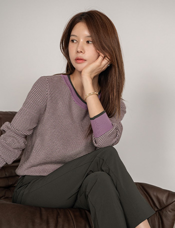 Souffle color combination Knitwear Korea