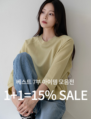 [1+1]Best 3/4 sleeve Items Korea