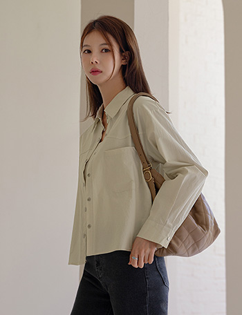 Autumn Pocket Snap Shirt Korea