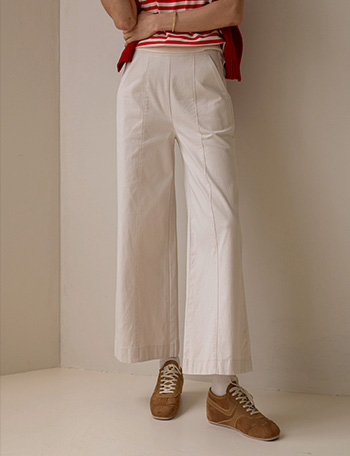 Peach Banding Capri Wide Pants Korea