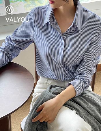 [valyou] Wrinkle Free Stripe Shirt Korea