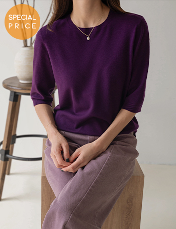 [Planning] Soft Half-Length Round Knitwear Korea