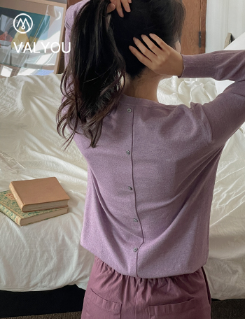 [valyou] Soft Touch Button Line V Knitwear Korea