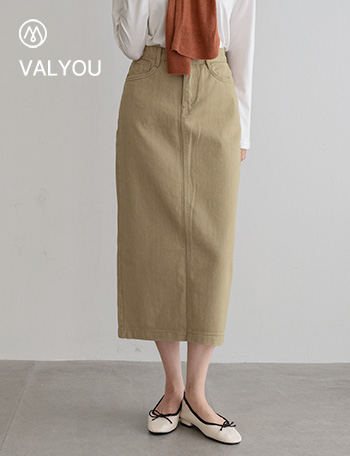 [valyou] Perfect slit cotton skirt Korea