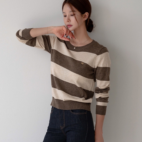 Goldie horizontal striped primium Knitwear