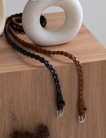 Cowhide Twisted Belt Korea