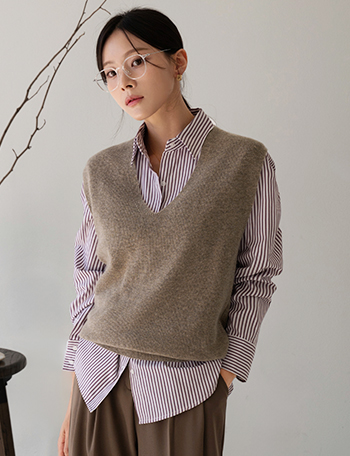 Mary wool Knitwear Vest Korea