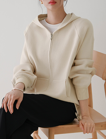 St Knitwear Hood Zip up Korea