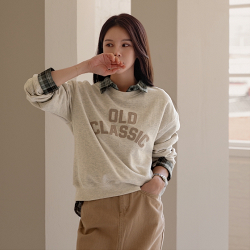 Classic Embroidered Patch Sweatshirt