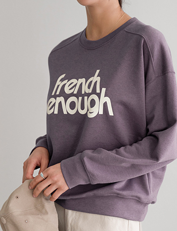 French printed sticky sweatshirt Korea