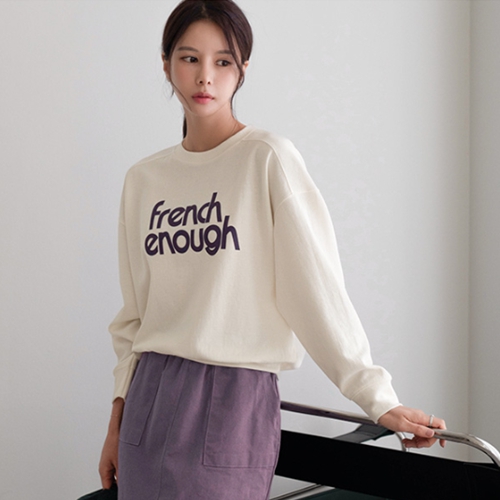 French printed sticky sweatshirt