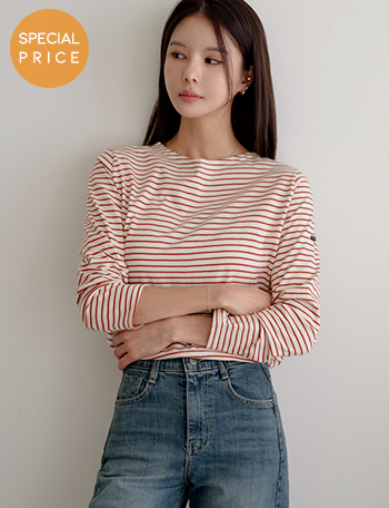 [Planning] Basic patch horizontal striped T-shirt Korea