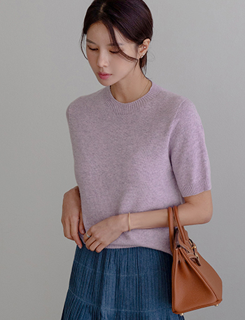 Air Wool Cashmere Short-sleeve Knitwear Korea