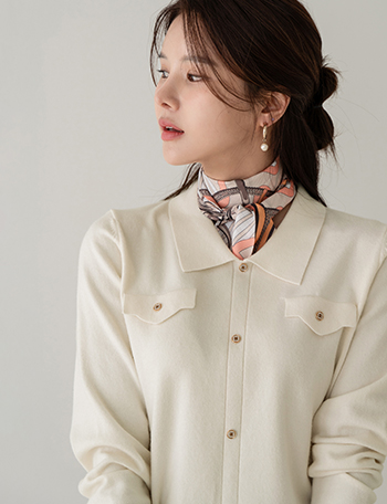 Sentic Button Collar Knitwear Korea