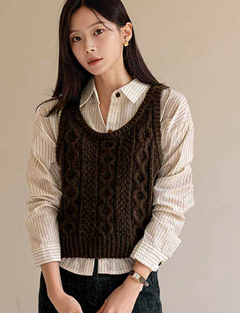 Another Embossed Stripe Shirt Korea