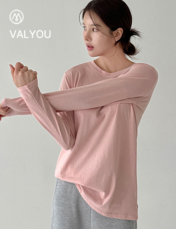 [valyou] Basic Slit Modal T-shirt (Long-sleeve) Korea