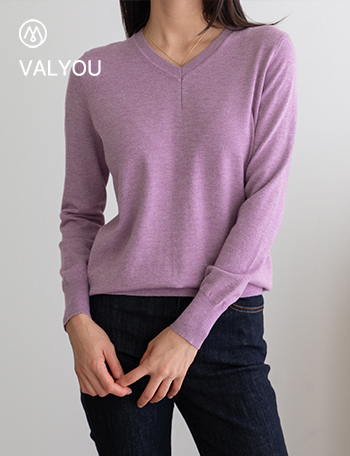 [valyou] Soft Touch Button Line V Knitwear Korea