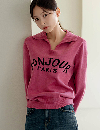 Bonjour Collar Knitwear Korea