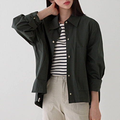 Big pocket shirt jacket