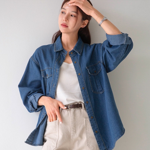 Picnic Denim Two-sided Pocket Shirt