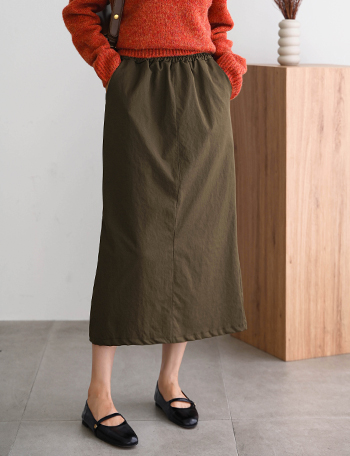 Salti front incision back slit skirt Korea