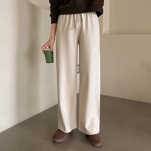 Connie fleece lined wide banding pants