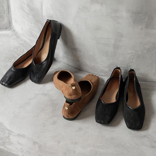Gold Simball Shirring Square Flat