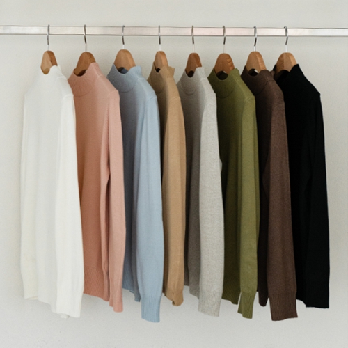 [70K cumulative sales][valyou] Soft half-turtleneck Knitwear