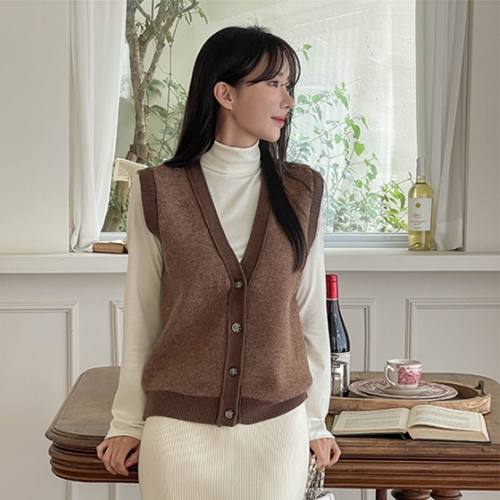 [valyou] Reno Color Matching Knitwear Vest
