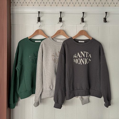 [valyou] More lettering fleece lined sweatshirt