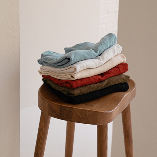 [valyou] Angora spandex half-neck knitwear