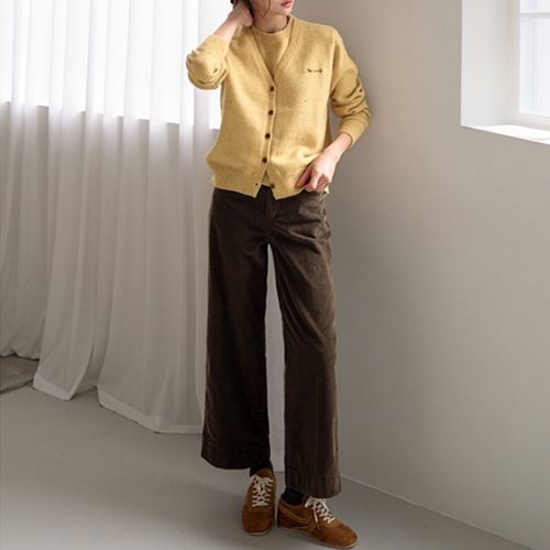 Jerry fleece lined Corduroy Wide Pants