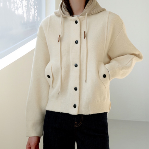 Knit Hood Mink Jumper