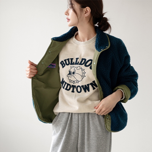 Curly Double-sided patch Jumper