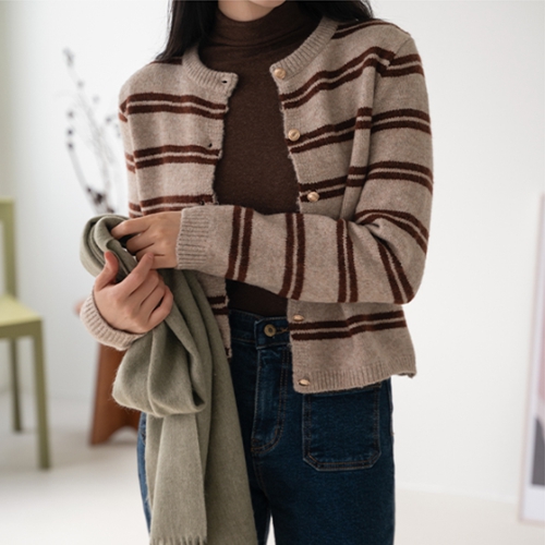 Goldie Wool Stripe Cardigan