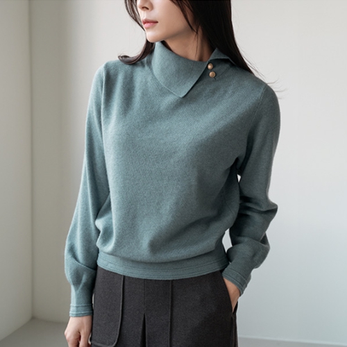 Fold Half Turtleneck Golden Knitwear
